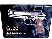 Игрушечный металлический пневматический пистолет Airsoft Gun G.22