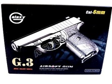 Игрушечный металлический пневматический пистолет Airsoft Gun G.3
