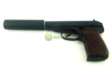 Пистолет пневматический с глушителем Galaxy S Airsoft Gun Full Metal G.29А