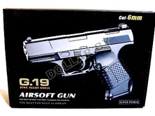 Игрушечный металлический пневматический пистолет Airsoft Gun G.19